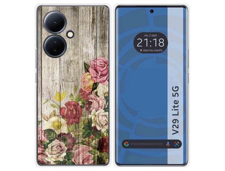 Funda Silicona Vivo V29 Lite 5G Diseño Madera 08 Dibujos TUMUNDOSMARTPHONE