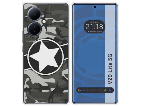 Funda Silicona Vivo V29 Lite 5G Diseño Camuflaje 02 Dibujos TUMUNDOSMARTPHONE