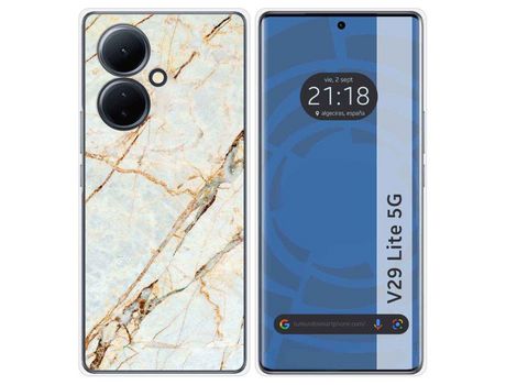 Funda Silicona Vivo V29 Lite 5G Diseño Mármol 13 Dibujos TUMUNDOSMARTPHONE