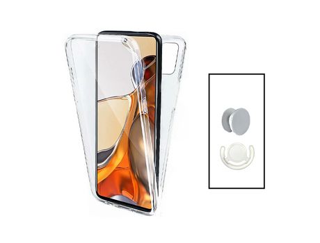 Kit de Carcasa 3X1 Protección Impacto 360° + 1 Gripholder + 1 Gripholder Blanco para Xiaomi Redmi Note 12S Transparente/Blanco PHONECARE