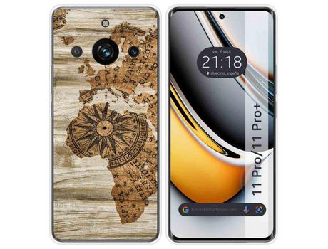 Funda Silicona Realme 11 Pro / 11 Pro+ Plus 5G Diseño Madera 07 Dibujos TUMUNDOSMARTPHONE