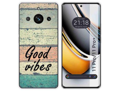 Funda Silicona Realme 11 Pro / 11 Pro+ Plus 5G Diseño Madera 01 Dibujos TUMUNDOSMARTPHONE