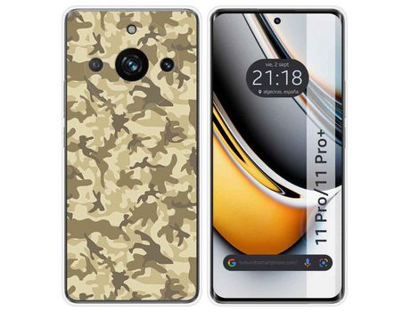 Funda Silicona Realme 11 Pro / 11 Pro+ Plus 5G Diseño Sand Camuflaje Dibujos TUMUNDOSMARTPHONE