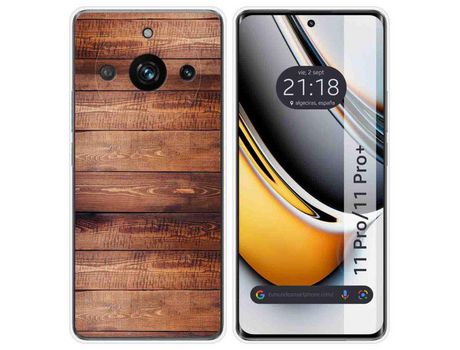 Funda Silicona Realme 11 Pro / 11 Pro+ Plus 5G Diseño Madera 02 Dibujos TUMUNDOSMARTPHONE