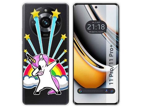 Funda Silicona Transparente Realme 11 Pro / 11 Pro+ Plus 5G Diseño Unicornio Dibujos TUMUNDOSMARTPHONE