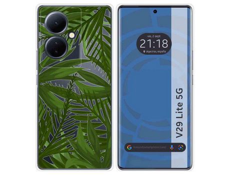 Funda Silicona Transparente Vivo V29 Lite 5G Diseño Jungla Dibujos TUMUNDOSMARTPHONE