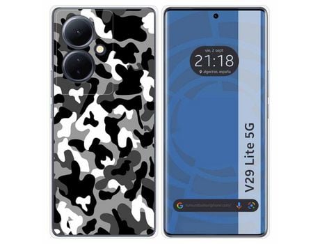 Funda Silicona Vivo V29 Lite 5G Diseño Snow Camuflaje Dibujos TUMUNDOSMARTPHONE