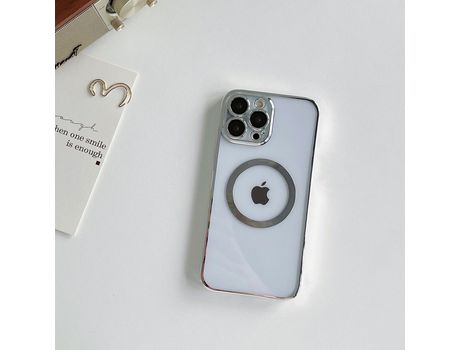 Carcasa para Iphone 14 Pro Max Carcasa de revestimiento magnético Todo en uno Protector de Pantalla de lente Carcasa protector blanco mate HONXINM