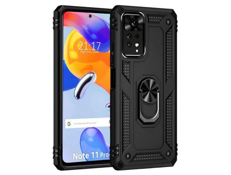 Funda Tough Armor Con Anillo Giratorio Negra Xiaomi Redmi Note 12 Pro+ Plus 5G TUMUNDOSMARTPHONE