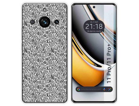 Funda Silicona Realme 11 Pro / 11 Pro+ Plus 5G Diseño Letras Dibujos TUMUNDOSMARTPHONE