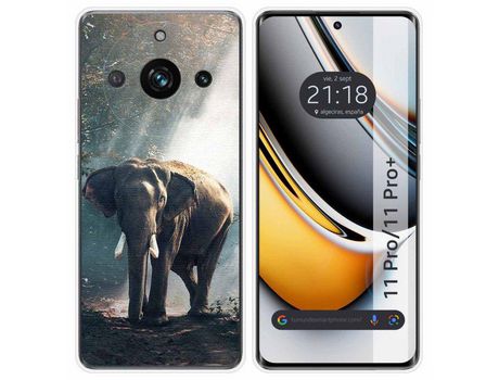 Funda Silicona Realme 11 Pro / 11 Pro+ Plus 5G Diseño Elefante Dibujos TUMUNDOSMARTPHONE