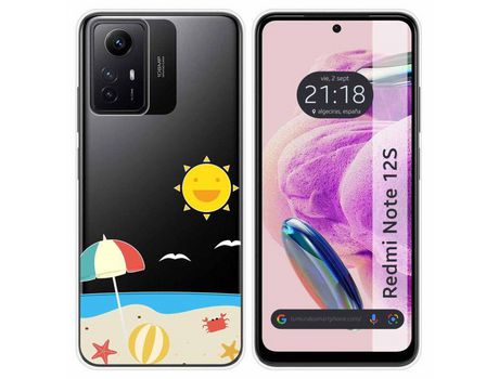 Funda Silicona Transparente Xiaomi Redmi Note 12S Diseño Playa Dibujos TUMUNDOSMARTPHONE