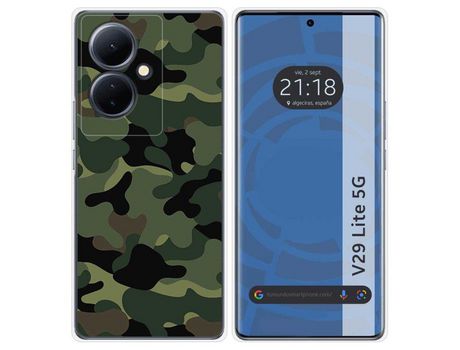Funda Silicona Vivo V29 Lite 5G Diseño Camuflaje Dibujos TUMUNDOSMARTPHONE
