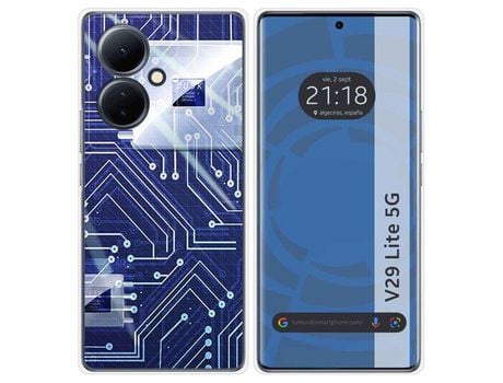 Funda Silicona Vivo V29 Lite 5G Diseño Circuito Dibujos TUMUNDOSMARTPHONE