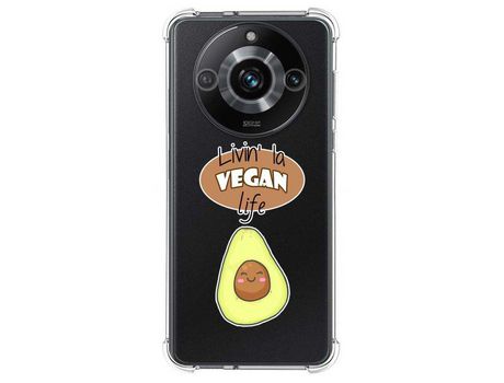Funda Silicona Antigolpes Realme 11 Pro / 11 Pro+ Plus Diseño Vegan Life Dibujos TUMUNDOSMARTPHONE