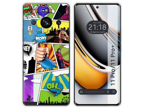 Funda Silicona Realme 11 Pro / 11 Pro+ Plus 5G Diseño Comic Dibujos TUMUNDOSMARTPHONE