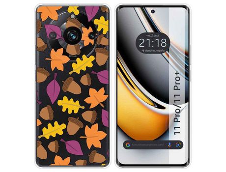 Funda Silicona Transparente Realme 11 Pro / 11 Pro+ Plus 5G Diseño Otoño Dibujos TUMUNDOSMARTPHONE
