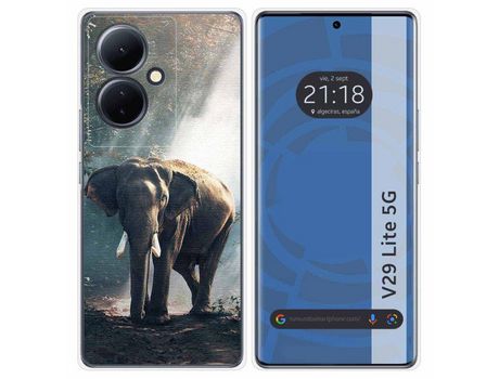 Funda Silicona Vivo V29 Lite 5G Diseño Elefante Dibujos TUMUNDOSMARTPHONE