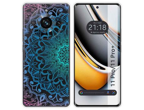 Funda Silicona Transparente Realme 11 Pro / 11 Pro+ Plus 5G Diseño Mandala Dibujos TUMUNDOSMARTPHONE