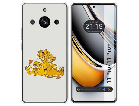 Funda Silicona Realme 11 Pro / 11 Pro+ Plus 5G Diseño Leones Dibujos TUMUNDOSMARTPHONE