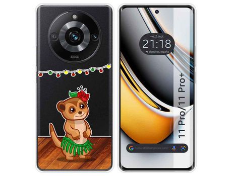 Funda Silicona Transparente Realme 11 Pro / 11 Pro+ Plus 5G Diseño Suricata Dibujos TUMUNDOSMARTPHONE