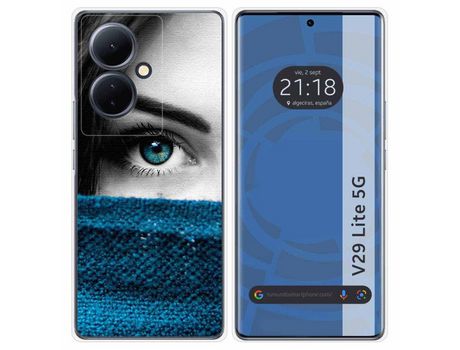 Funda Silicona Vivo V29 Lite 5G Diseño Ojo Dibujos TUMUNDOSMARTPHONE