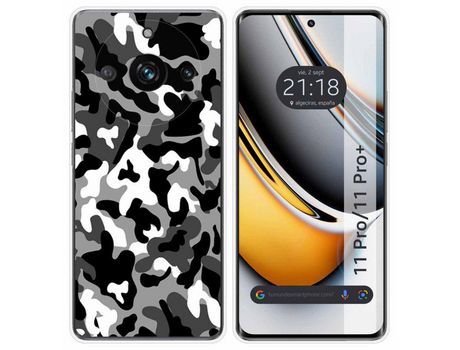 Funda Silicona Realme 11 Pro / 11 Pro+ Plus 5G Diseño Snow Camuflaje Dibujos TUMUNDOSMARTPHONE