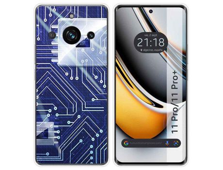 Funda Silicona Realme 11 Pro / 11 Pro+ Plus 5G Diseño Circuito Dibujos TUMUNDOSMARTPHONE