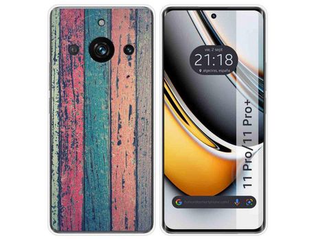 Funda Silicona Realme 11 Pro / 11 Pro+ Plus 5G Diseño Madera 10 Dibujos TUMUNDOSMARTPHONE