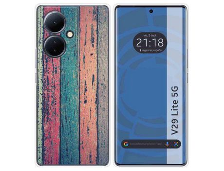 Funda Silicona Vivo V29 Lite 5G Diseño Madera 10 Dibujos TUMUNDOSMARTPHONE