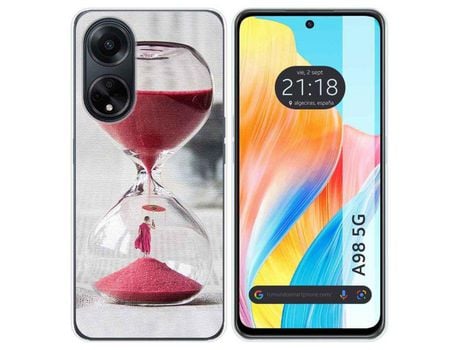Funda Silicona Oppo A98 5G Diseño Reloj Dibujos TUMUNDOSMARTPHONE