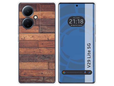 Funda Silicona Vivo V29 Lite 5G Diseño Madera 03 Dibujos TUMUNDOSMARTPHONE