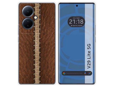Funda Silicona Vivo V29 Lite 5G Diseño Cuero 01 Dibujos TUMUNDOSMARTPHONE