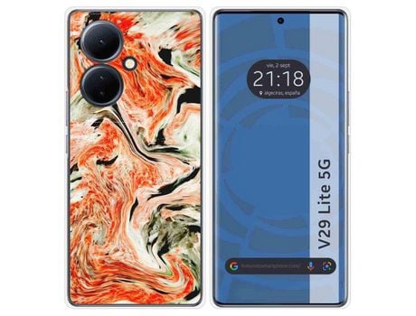 Funda Silicona Vivo V29 Lite 5G Diseño Mármol 12 Dibujos TUMUNDOSMARTPHONE