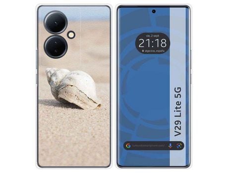 Funda Silicona Vivo V29 Lite 5G Diseño Concha Dibujos TUMUNDOSMARTPHONE