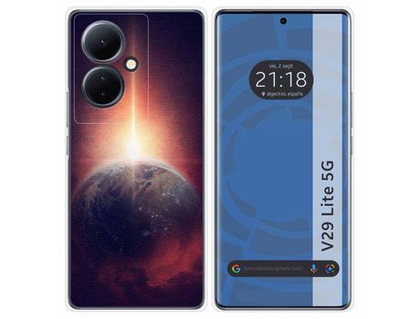 Funda Silicona Vivo V29 Lite 5G Diseño Tierra Dibujos TUMUNDOSMARTPHONE