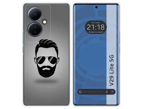Funda Silicona Vivo V29 Lite 5G Diseño Barba Dibujos TUMUNDOSMARTPHONE
