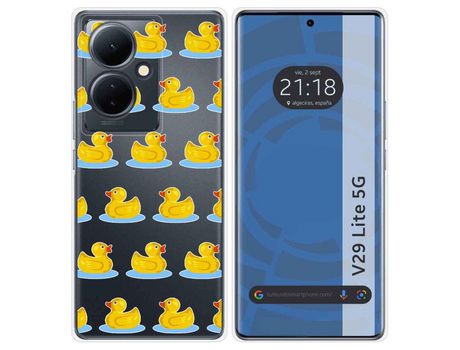 Funda Silicona Transparente Vivo V29 Lite 5G Diseño Pato Dibujos TUMUNDOSMARTPHONE