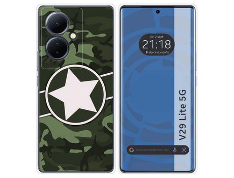Funda Silicona Vivo V29 Lite 5G Diseño Camuflaje 01 Dibujos TUMUNDOSMARTPHONE