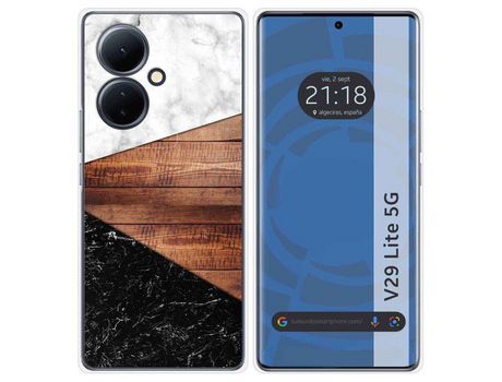 Funda Silicona Vivo V29 Lite 5G Diseño Mármol 11 Dibujos TUMUNDOSMARTPHONE