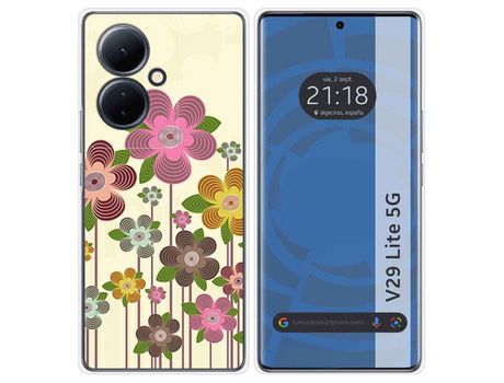 Funda Silicona Vivo V29 Lite 5G Diseño Primavera En Flor Dibujos TUMUNDOSMARTPHONE