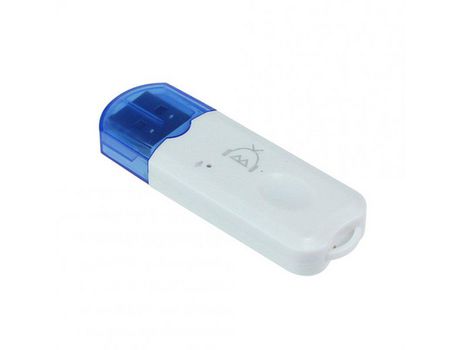Receptor de música Adaptador de audio inalámbrico con micrófono USB externo compatible con Bluetooth Universal Azul y blanco