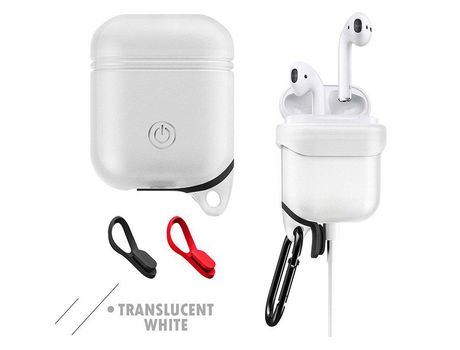 Funda protectora a prueba de golpes de 360 ° para Airpods Bluetooth Manos libres Auricular blanco transparente