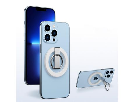 Soporte de anillo de teléfono magnético para Iphone 14/13/12 blanco INF