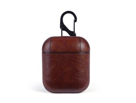 Funda Protectora Para Auriculares Airpods De Cuero Genuino Para Apple Airpod - Marrón