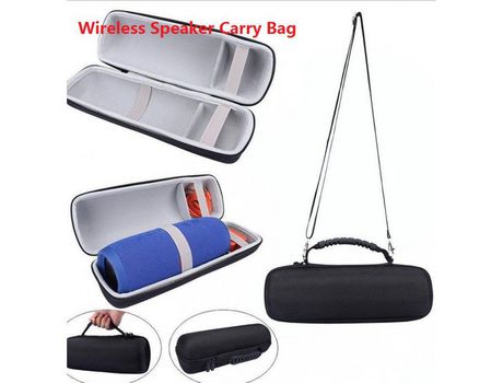 Bolsa de almacenamiento de la cubierta del estuche rígido portátil para JBL Charge 3 Altavoz Bluetooth inalámbrico gris + correa para el hombro