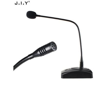 Condensador profesional Micrófono de cuello de cisne con cable Micrófono de condensador de alta sensibilidad de escritorio negro