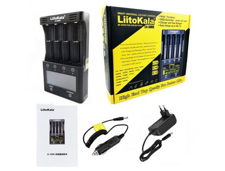 LiitoKala lii-500S cargador de batería de pantalla LCD 18650 cargador para 18650 26650 21700 pilas AA AAA Control táctil enchufe de EE. UU.