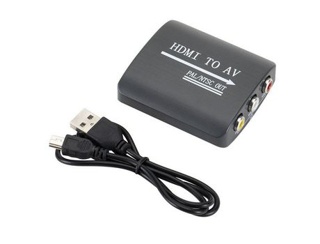 HDMI a AV Cable Adaptador de audio y video HD AV Converter Componente para pantalla de DVD Cámara Auricular Proyector negro