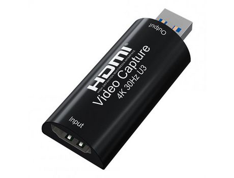 4k 30hz Tarjeta de captura de video Hdmi Usb3.0 Hd Video Grabber Box para computadora Obs Juego Grabación en vivo Negro